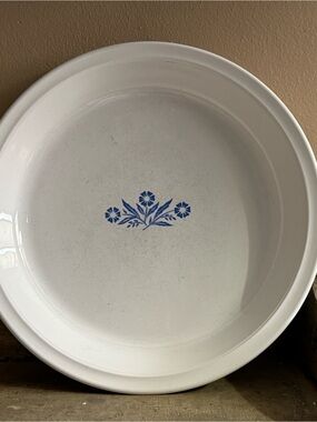 Vintage CorningWare Blue Cornflower 9” Pie Dish P-309 Vintage 1960s
